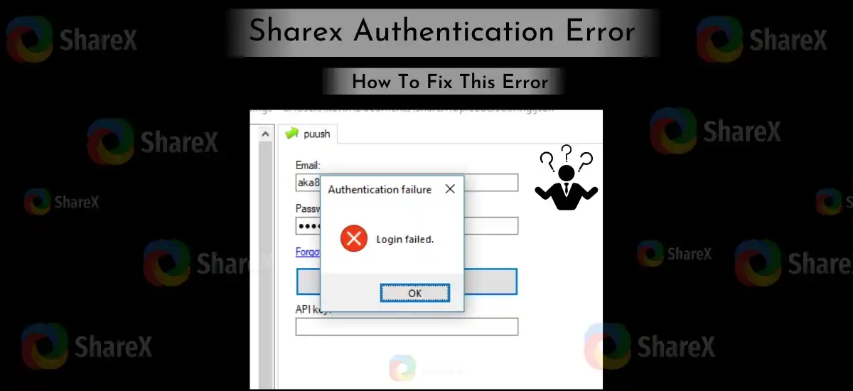 Sharex Authentication Error