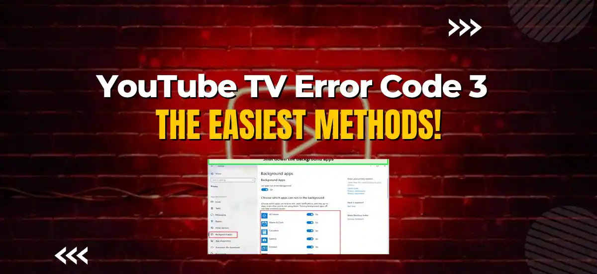 youtube tv error code 3